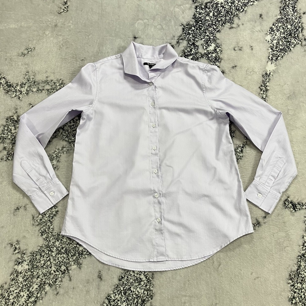 Kal Rieman Button Front Shirt‎ Women Size 6 Light Purple Long Sleeve Collared